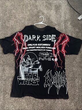 Darc Sport Black Tee with Red Lightning & Star Wars Graphic ( Size XL )